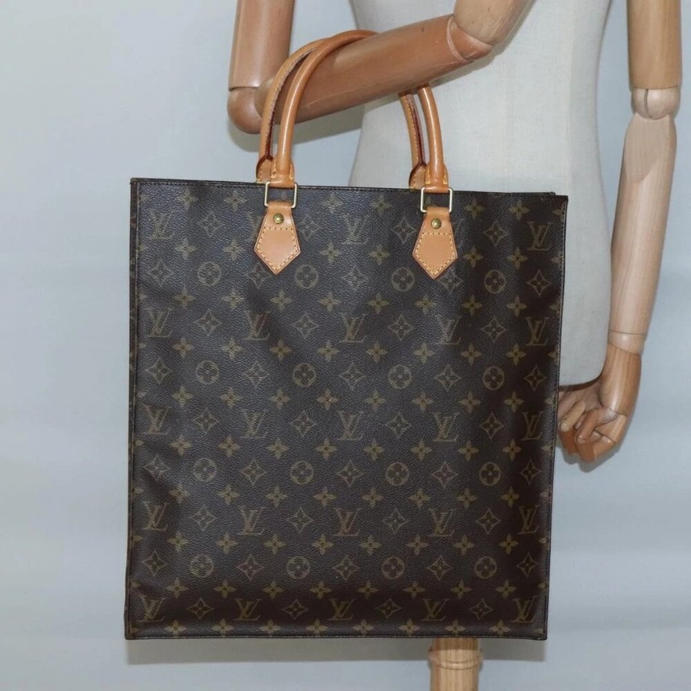 LOUIS VUITTON Monogram Sac Plat Hand Bag M51140 LV Auth 138699 - Picture 3 of 16